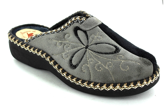 La maison de l espadrille pantoufles 4205.6 tissu noir5741801_1