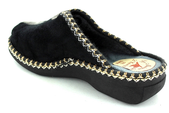La maison de l espadrille pantoufles 4205.6 tissu noir5741801_3