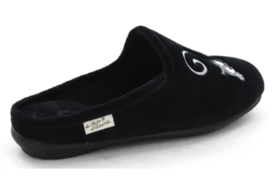 La maison de l espadrille pantoufles 9006.6 souris tissu noir5742201_3