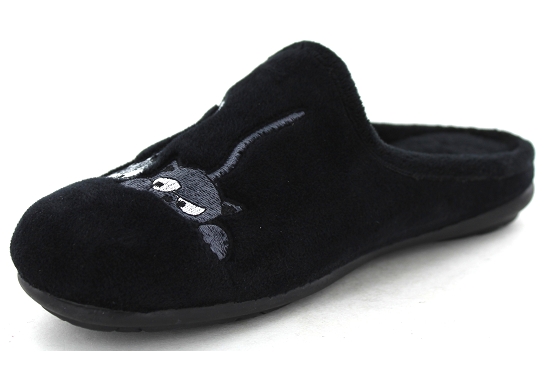 La maison de l espadrille pantoufles 9006.6 souris tissu noir5742201_4