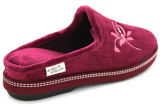 La maison de l espadrille pantoufles 6805.6 tissu bordeaux5743401_2