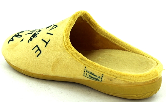 La maison de l espadrille pantoufles 100.6.f.12 parfaite tissu jaune5744001_3