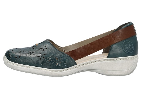 Rieker ballerines 41356.13 cuir petrole5767301_3