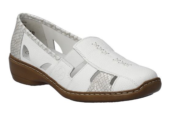 Rieker ballerines 41385.80 cuir blanc5767701_1