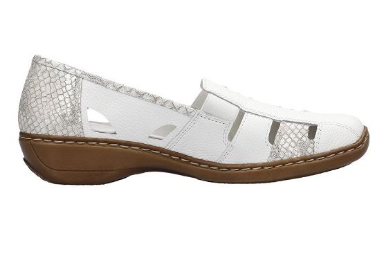 Rieker ballerines 41385.80 cuir blanc5767701_2