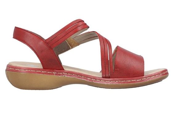 Rieker sandales nu pieds 65964.35 cuir rouge5769801_2