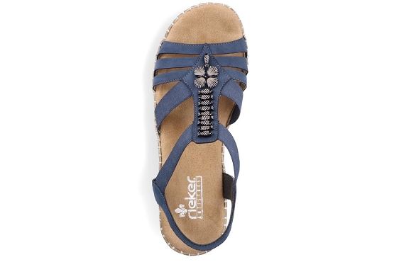 Rieker sandales nu pieds v1206.14 cuir jeans5770501_3