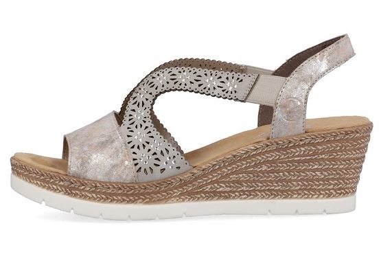 Rieker sandales nu pieds 61916.91 cuir metallic5771301_3