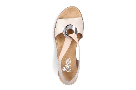 Rieker sandales nu pieds 624h6.60 cuir muschel5771401_3