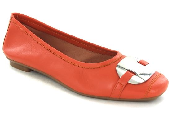 Reqins ballerines hermes cuir orange5773701_1