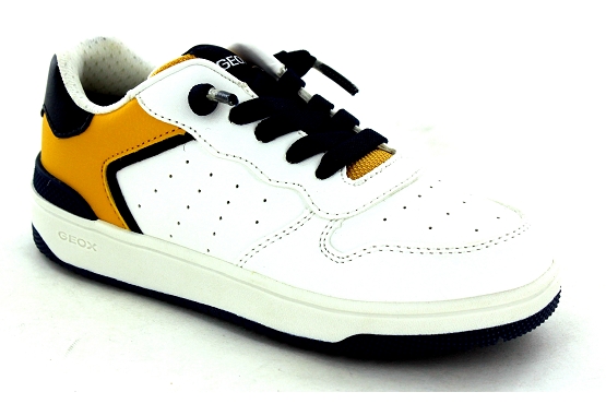 Geox baskets sneakers j45lqb cuir blanc5782201_1