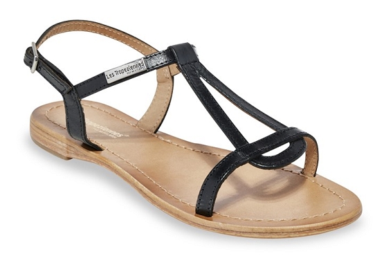 Les tropeziennes sandales nu pieds hamess c019010 cuir noir5784501_1