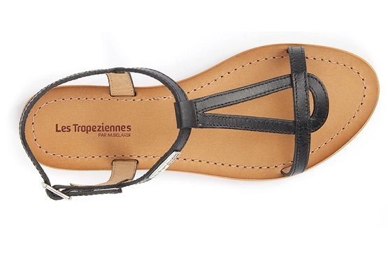 Les tropeziennes sandales nu pieds hamess c019010 cuir noir5784501_3