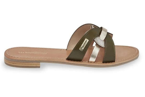 Les tropeziennes sandales nu pieds hamsuko c330065 cuir kaki5785101_2