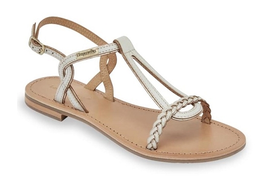 Les tropeziennes sandales nu pieds happy c0330086 cuir blanc5785501_1