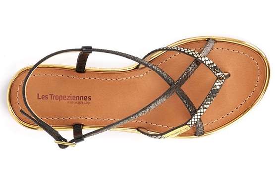 Les tropeziennes sandales nu pieds monaco c009111 cuir noir5786501_3