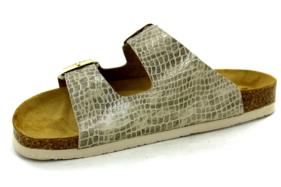 Kdaques sandales nu pieds ripoll cuir platine5787201_2
