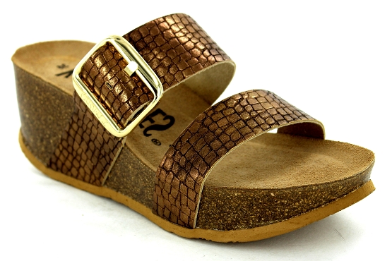 Kdaques sandales nu pieds culip cuir bronze5787301_1