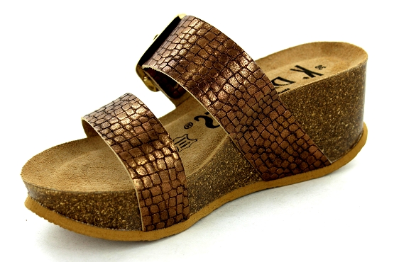 Kdaques sandales nu pieds culip cuir bronze5787301_2