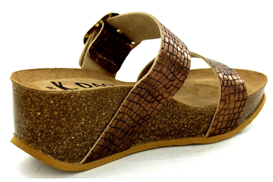 Kdaques sandales nu pieds culip cuir bronze5787301_3