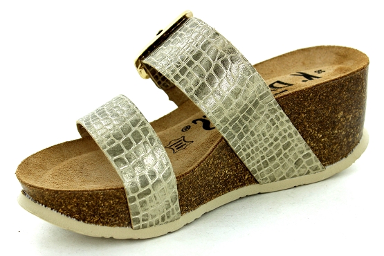 Kdaques sandales nu pieds culip cuir platine5787401_2