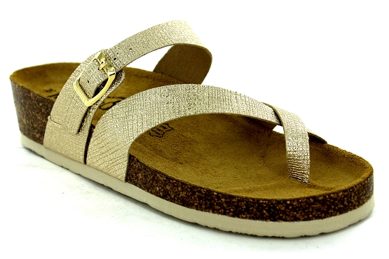 Kdaques sandales nu pieds galera cuir platine5787501_1