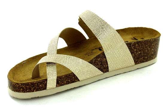 Kdaques sandales nu pieds galera cuir platine5787501_2
