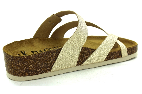 Kdaques sandales nu pieds galera cuir platine5787501_3