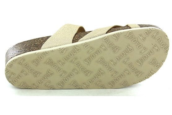 Kdaques sandales nu pieds galera cuir platine5787501_4