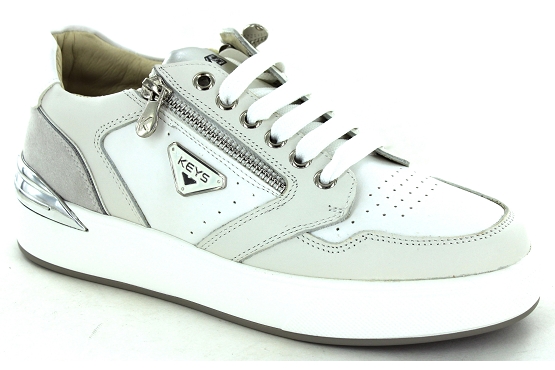 Keys baskets sneakers k9082 cuir blanc5790001_1