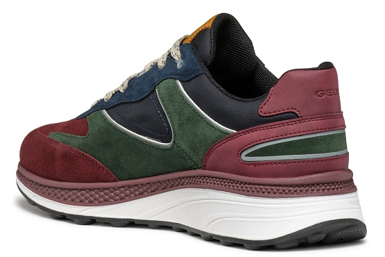Geox baskets sneakers u46hga cond cuir wine5838701_3