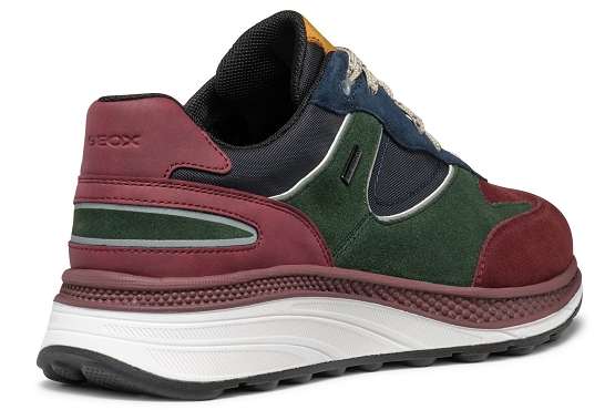 Geox baskets sneakers u46hga cond cuir wine5838701_4
