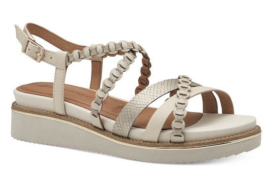 Tamaris sandales nu pieds 28207.44.418 cuir ivoire5875301_1