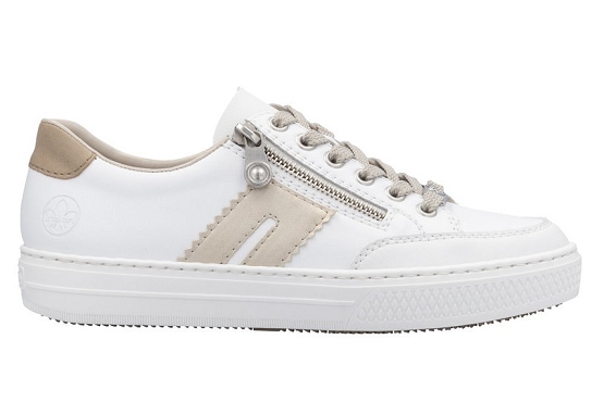 Rieker baskets sneakers l5903.80 cuir weiss5888201_2