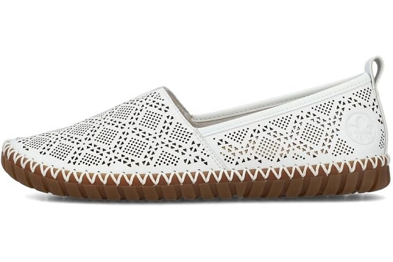 Rieker mocassins m2851.80 cuir blanc5891001_3