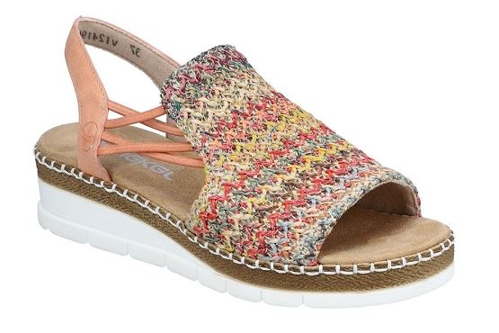 Rieker sandales nu pieds v1241.90 cuir multicolore5894401_1