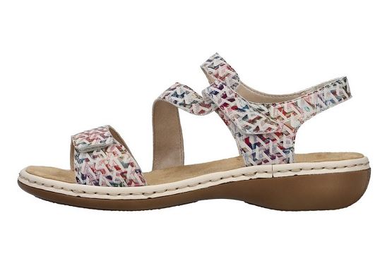 Rieker sandales nu pieds 659c7.94 cuir multicolore5894601_3