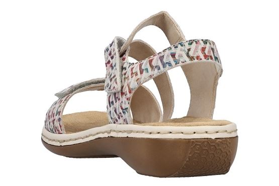 Rieker sandales nu pieds 659c7.94 cuir multicolore5894601_4