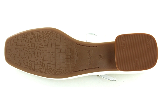 Reqins ballerines kelly cuir blanc5907201_4