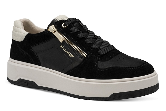 Tamaris baskets sneakers 23769.45.098 cuir noir5929101_1