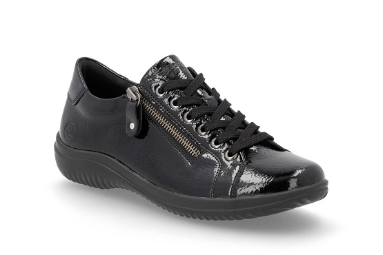 Remonte baskets sneakers d1e03.01 cuir noir5946901_1