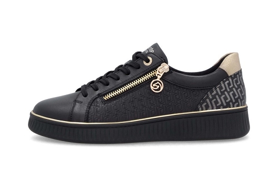 Remonte baskets sneakers d2e00.03 cuir noir5947301_2