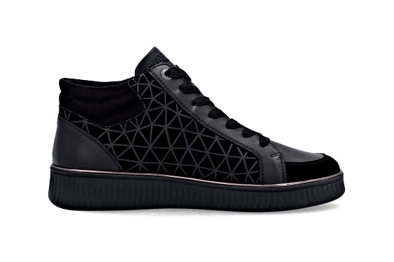 Remonte baskets sneakers d2e70.00 cuir noir5947401_3