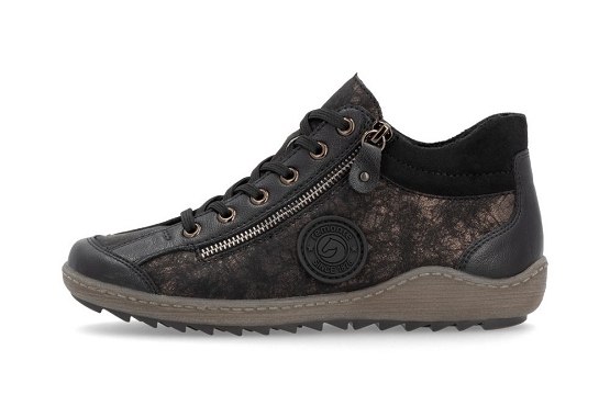Remonte baskets sneakers r1477.90 cuir noir5947601_3