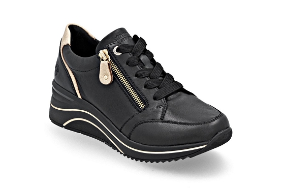 Remonte baskets sneakers d0t03.03 cuir noir5947701_1