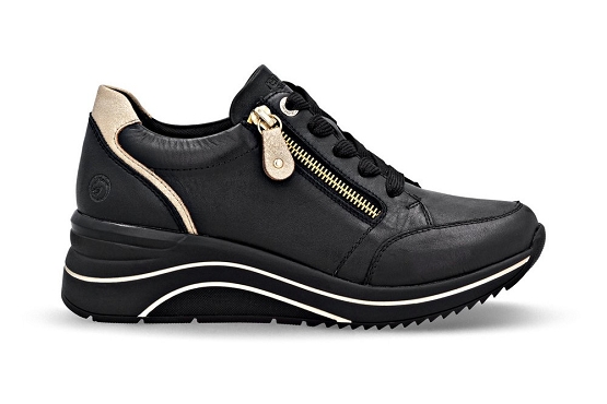 Remonte baskets sneakers d0t03.03 cuir noir5947701_3