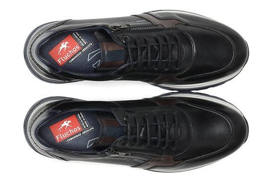 Fluchos baskets sneakers f1600 cuir noir5949501_4