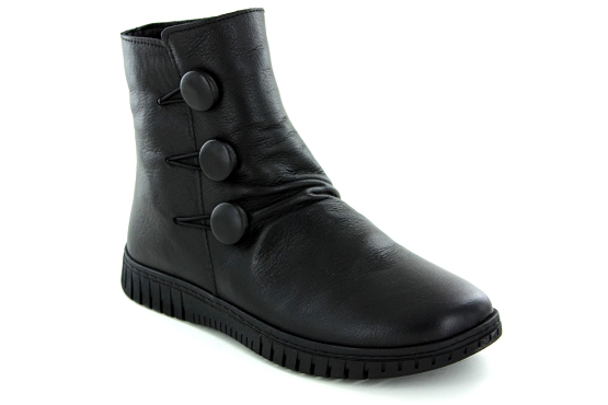 Madory boots bottine felin cuir noir5951301_1