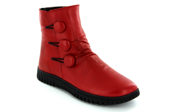 Madory boots bottine felin cuir rouge5951401_1
