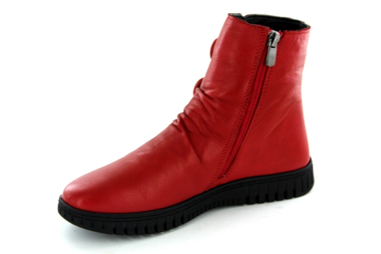 Madory boots bottine felin cuir rouge5951401_2